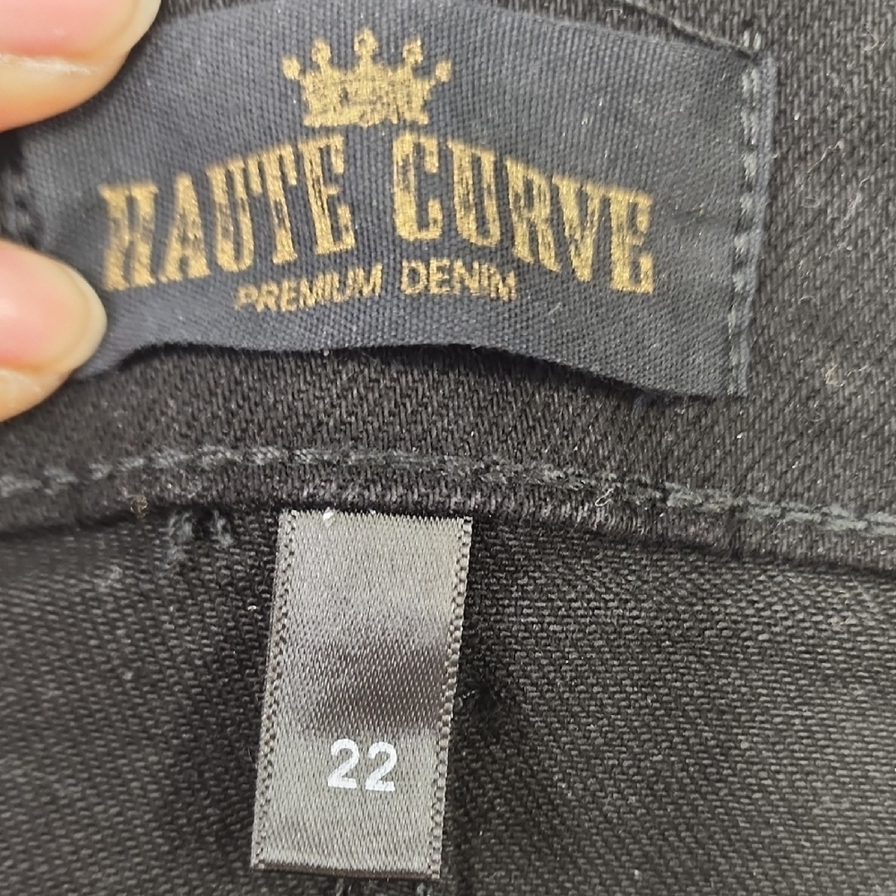 High Rise Black Distressed Jeans - Picture 2 of 6